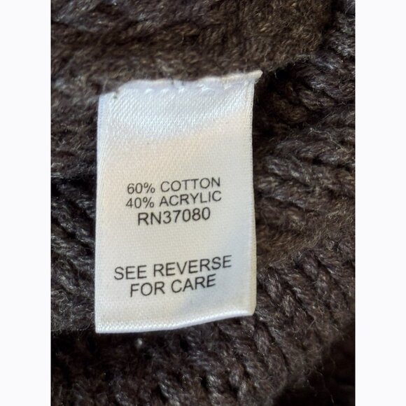 Verona Y2K Cable Knit Sweater Tunic Dress Short Sleeve Pockets Gray Sz XL Cozy - Picture 6 of 9